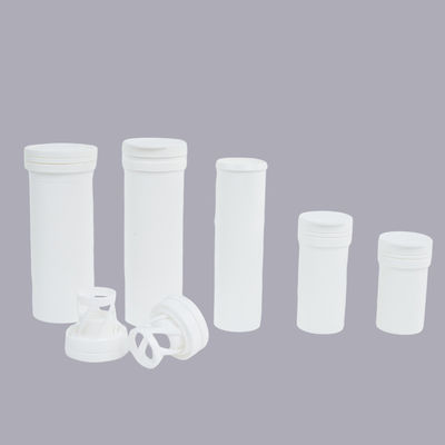 Empty Logo Customized Vitamin C Tablet Effervescent Tube Bottle for Minerals in White