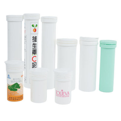 Customized Logo PP Effervescent Tablet Tube With Cap 6 Colors MAX Print PP Material